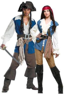 Pirates Caribbean captain cosplay costume for Halloween万圣