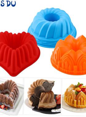 3D Shape Random Color Silicone Pastry Cake Mold DIY Baking D
