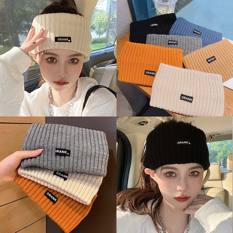 针织毛线发带保暖头巾防风头带