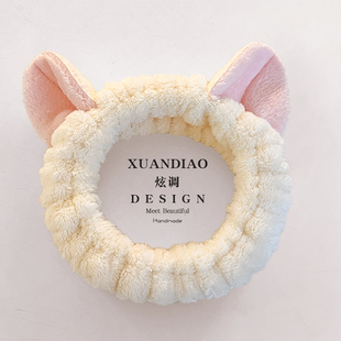 可爱猫耳朵洗脸束发带女2026新款毛绒发箍压发化妆敷面膜头箍头饰