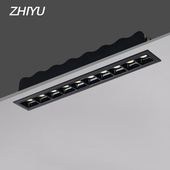 至御嵌入式 线条灯办公会议室COB射灯方型天花别墅无 LED格栅灯线