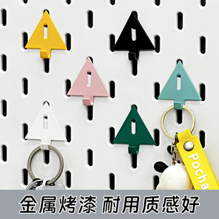 5mm长孔洞洞板挂钩配件大全收纳墙置物架电竞房装饰挂钩白色diy用