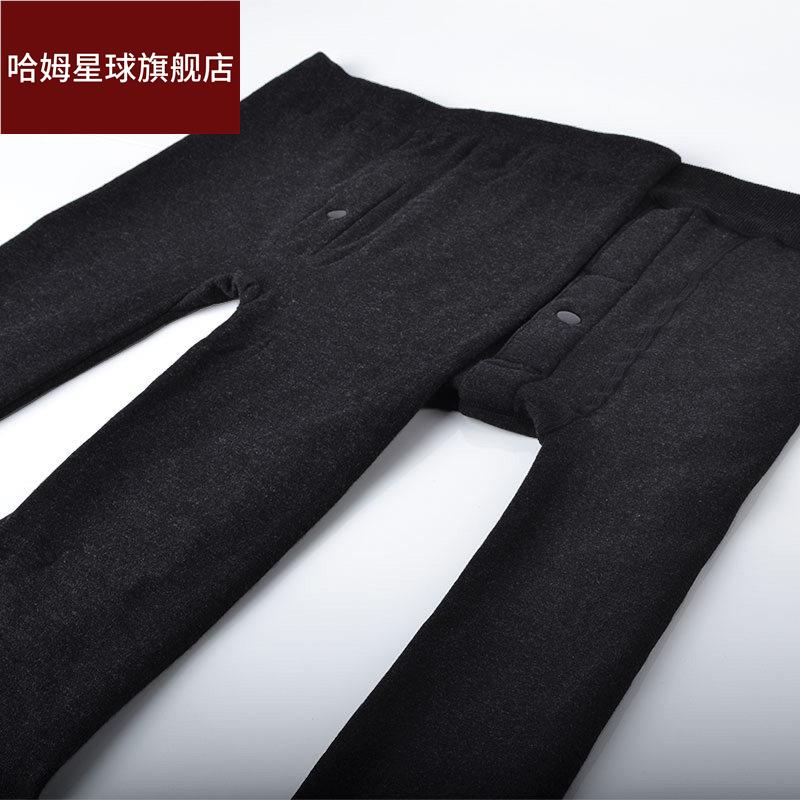 新品男士紧身保暖裤加绒加厚一体裤秋冬棉毛裤高弹长裤秋裤打底裤