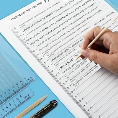 考研垫板带横线透明格子画线专业课考试专用垫a4文具带线软垫本小学生写字写作业用垫纸板横格书写画画书法