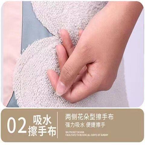 可爱小鹿花环兔美女图案用围裙防水防油污厨房用
