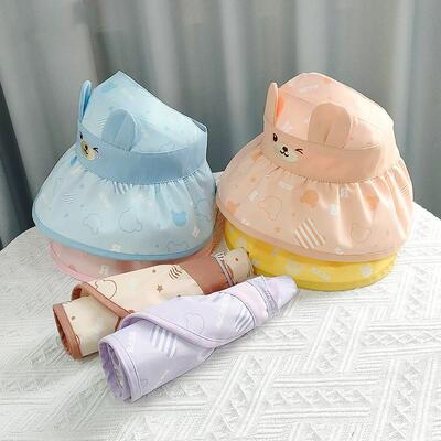 儿童防晒帽大帽檐空顶遮阳帽男女童夏季帽子幼儿园户外太阳渔夫帽