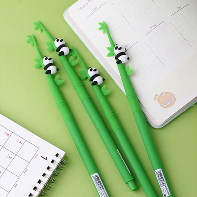 高颜值熊猫中性笔0.5黑色笔