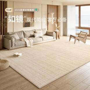 卧室免洗可擦奶油风防水防污免打理茶几沙发地垫 地毯客厅2025新款