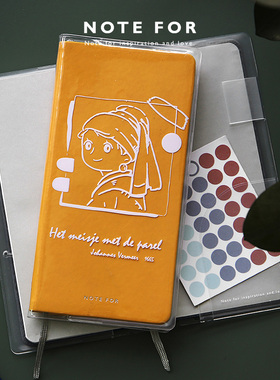 NOTE FOR 手帐印花PVC胶套适用weeks手账本基础清新手帐封皮透明周记手帐本pvc保护胶套【不适配全年本】