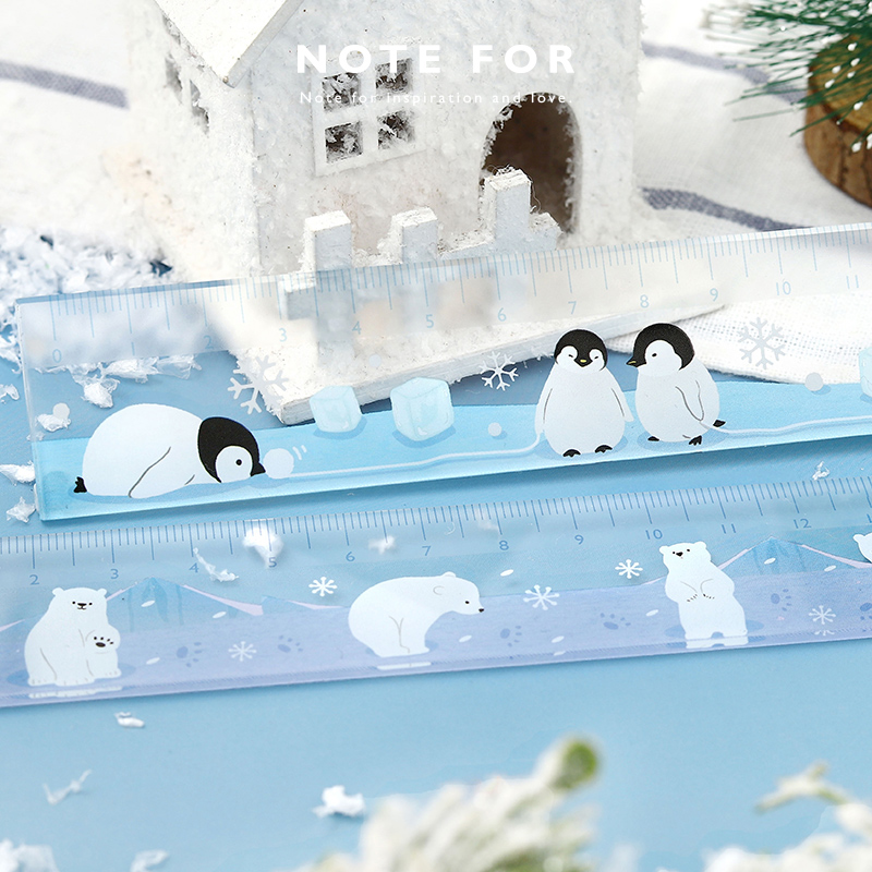 NOTE FOR 亚克力透明尺子《噗噗游乐园》小学生专用直尺儿童塑料尺绘图测量刻度尺文具高颜值初中生专用尺子