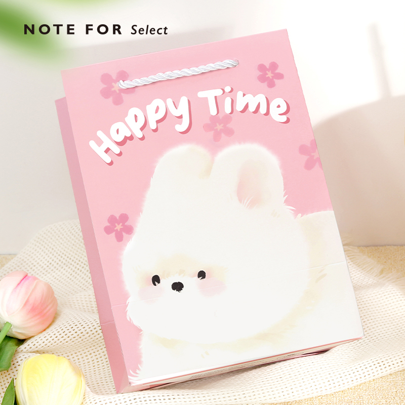 礼研社 中号高级感礼品袋《完全是萌物》日系软萌小动物猫猫狗狗心意好友生日礼物送礼惊喜好物手提袋纸袋