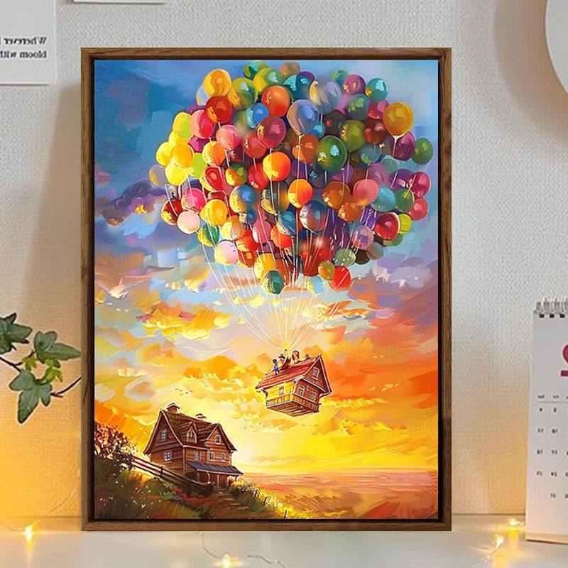 梦想小屋飞翔自由钻石画点钻十字绣满钻5d手工全贴自粘玄关画钻绣