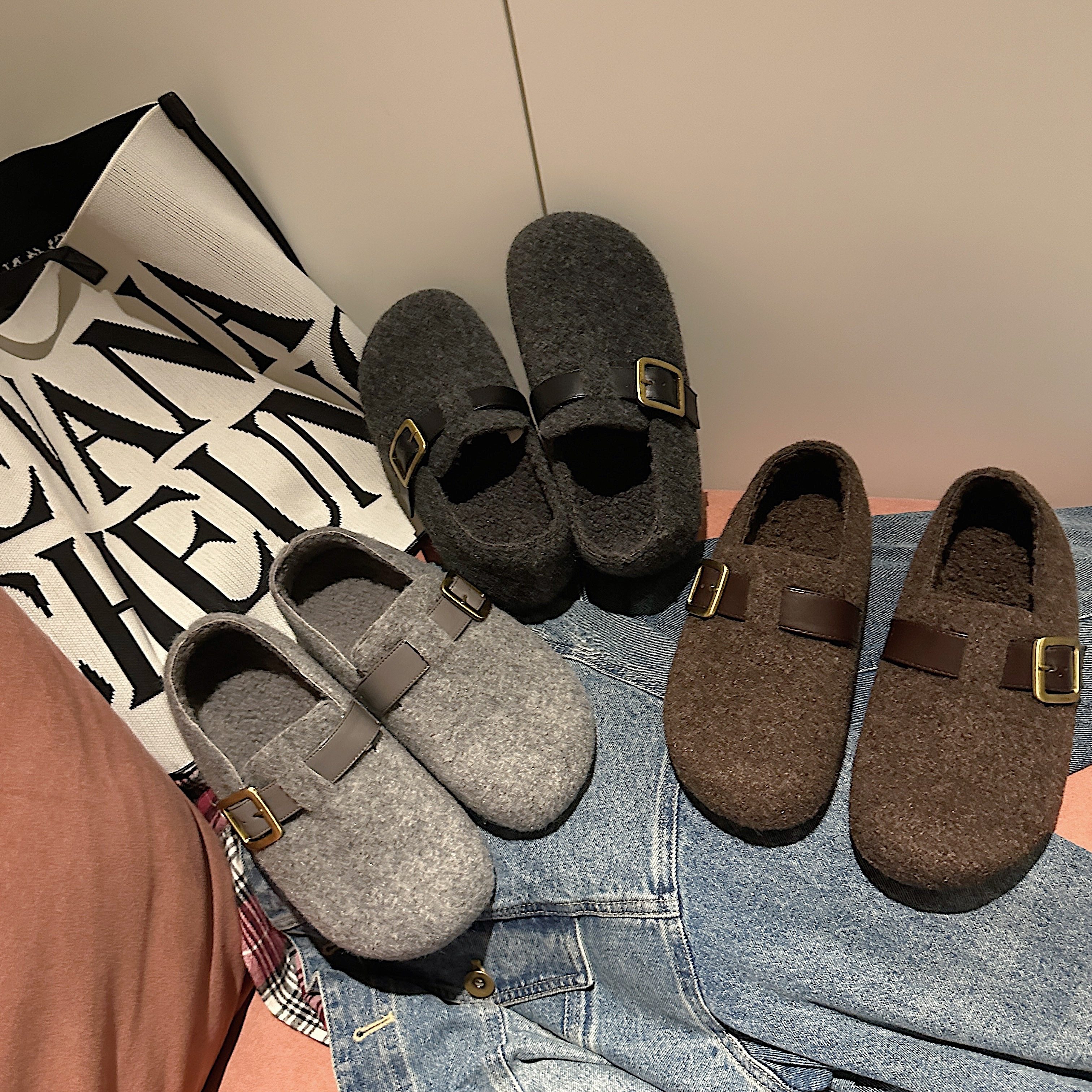 【花花推荐】一脚蹬加绒保暖复古时尚简约勃肯鞋MTB57872B-X,女鞋,勃肯鞋/软木鞋,淘宝优惠券,粉丝福利购,淘宝优惠卷