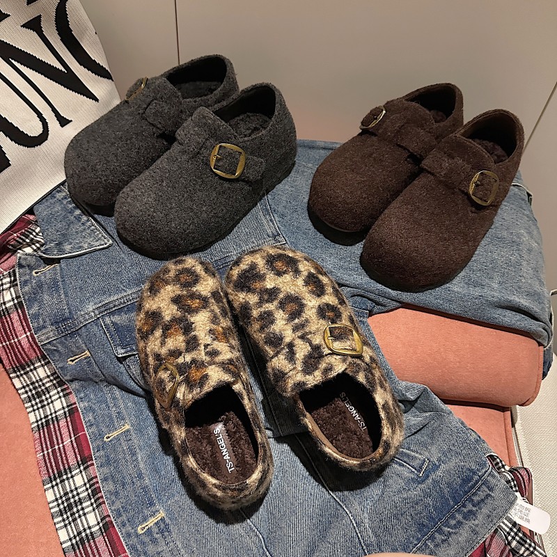 【淘女郎demi】休闲一脚蹬加绒保暖时尚简约勃肯鞋MTX57858A-H