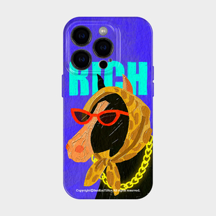 马上有钱 适用iPhone17pro苹果16promax手机保护壳2026新年款15独特超火14搞怪趣味13油画风小众不会撞壳艺术