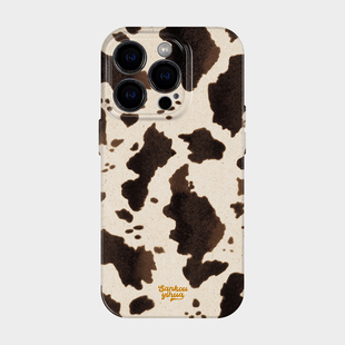 奶牛 适用iPhone16苹果17promax手机壳新款十七air保护外壳15超火特别好看14轻奢高级感艺术13小众款不会撞壳