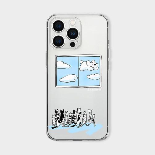 围观天狗云可爱超萌趣味手机壳