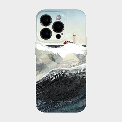 灯塔 适用iphone苹果16promax手机保护壳15p浮世绘14高级感轻奢艺术13小众设计师款12不会撞壳小米15镜头全包