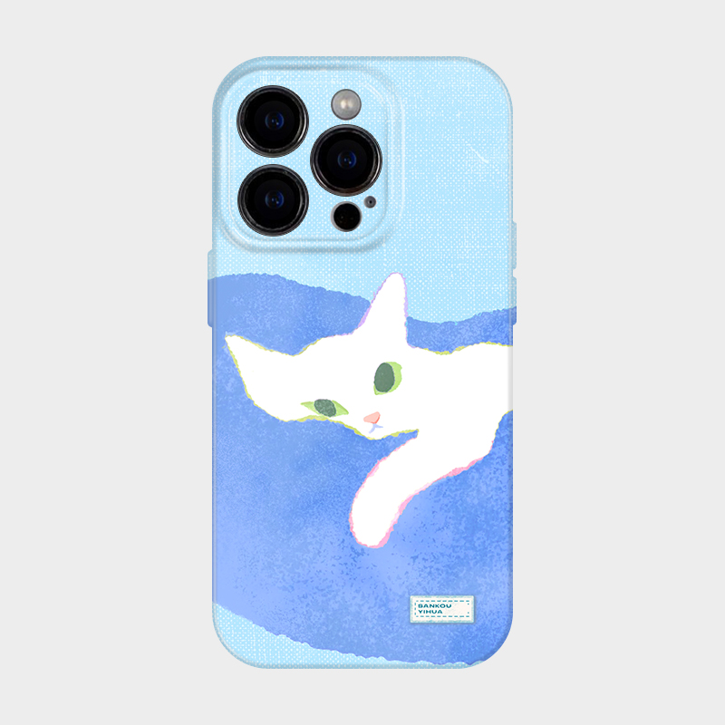 柔软喵 适用iPhone苹果16promax手机保护壳15plus可爱趣味14治愈系少女心13mini超好看独特12艺术小众不撞款
