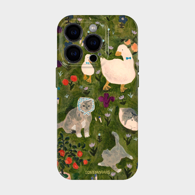 青草地可爱韩系ins风艺术手机壳