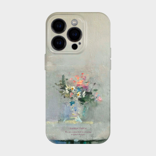 适用iPhone苹果16promax手机壳保护外壳15plus巨好看轻奢名媛风14高级感艺术13韩系ins小众款 油画 12不会撞壳