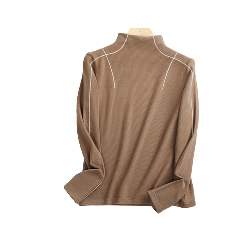 【不退换】升级版320g女士德绒保暖半高领打底衫自发热显瘦明线