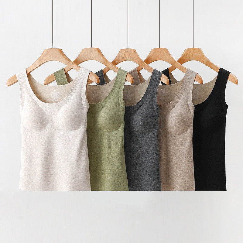 秋冬季山羊绒女带胸垫自发热德绒背心桑蚕丝蛋白罩杯一体保暖打底,女装/女士精品,背心吊带,淘宝优惠券,粉丝福利购,淘宝优惠卷