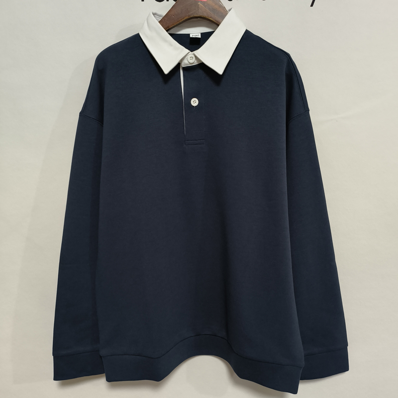 【自制】高端300g加厚polo衫卫衣男女纯色宽松休闲新疆棉外穿长袖