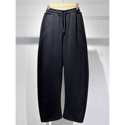 订单款冬季女士纯棉加绒加厚香蕉裤休闲款松紧腰宽松显瘦长裤抽绳