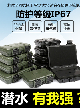 隽狼小号五金工具箱加厚防水袖珍仪器塑料防护箱EDC零件收纳盒子
