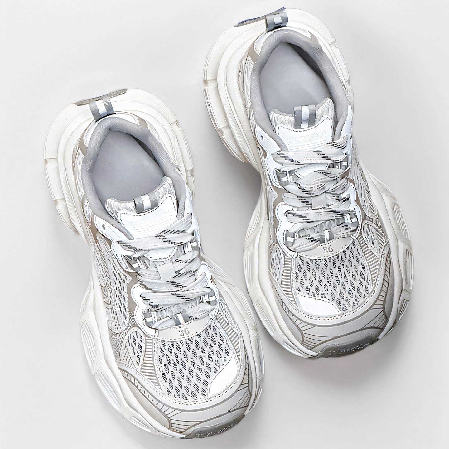 厚底老爹鞋女透气休闲鞋银色小白鞋百搭跑步鞋防滑鞋子女款运动鞋