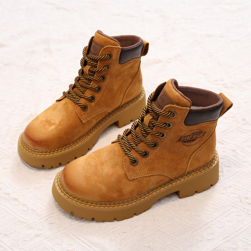 简雅诗妮品牌新款真皮马丁靴