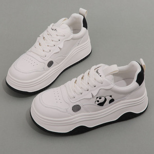 真皮小白鞋女百搭运动鞋新款熊猫鞋增高鞋子女款休闲单鞋时尚板鞋