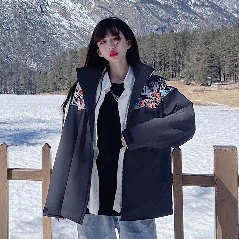 uhmu潮牌防风防水滑雪服