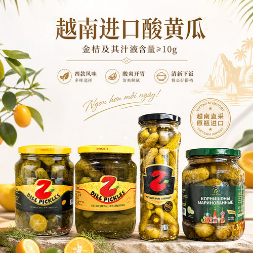 地洱俄式酸黄瓜青桔瓜仔罐头340g