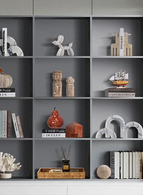 简约现代创意几何艺术装饰摆件家居样板间售楼处酒柜玄关桌面摆设