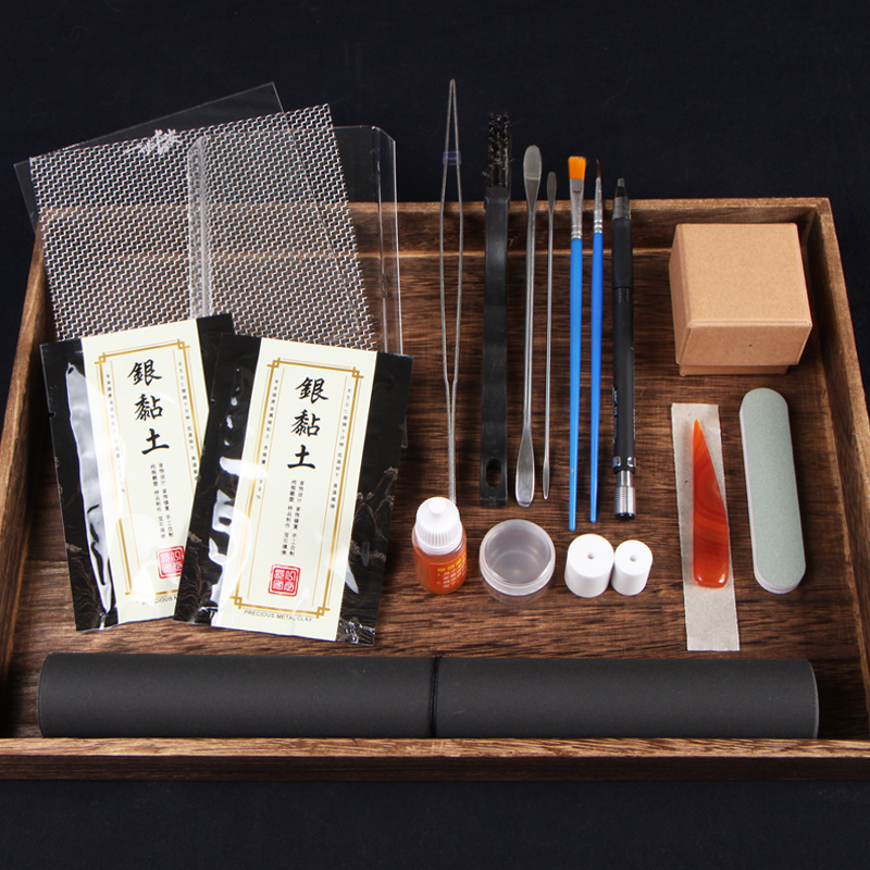 一世长安银泥工具七夕戒指吊坠