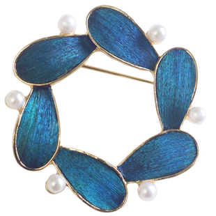 一世长安柳叶花环仿点翠胸针diy手工材料包母亲节女士非遗活动