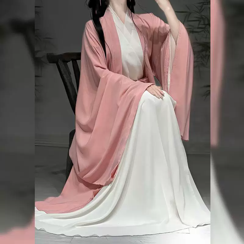 【Feng Sakura】Zhimanting оригинал усовершенствованный широкий прямой подол, высококачественный однотонный ткань, подлинный супер сказочный китайский стиль, древний китайский костюм Han одежда