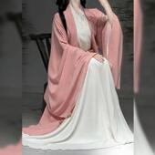 繁樱 织满庭原创改良款 宽直裾高级纯色正版 超仙中国风古装 汉服