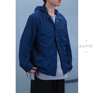 二重色金属尼龙 式 机能防泼水户外机能 衬衫 夹克外套 2way KUYIOU