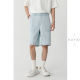 凉感透气冰氧吧 K52 男 KUYIOU 拼接口袋松紧腰柔软牛仔五分短裤