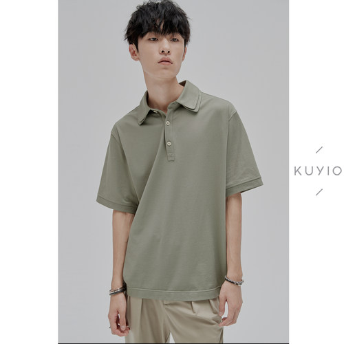 桑蚕丝双层领短袖POLO