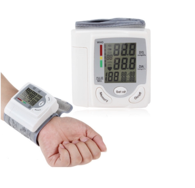 Portable Wrist Blood Pressure Pulse Monitor Sphygmomanometer