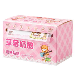 卡通抽拉式便签纸学生用笔记标签