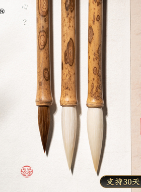 张小凤 景行 毛笔兼毫狼毫羊毫专业级湖州品牌楷书行书隶书初学湖笔竹杆竹竿国画软笔中号毛笔字文房四宝必备