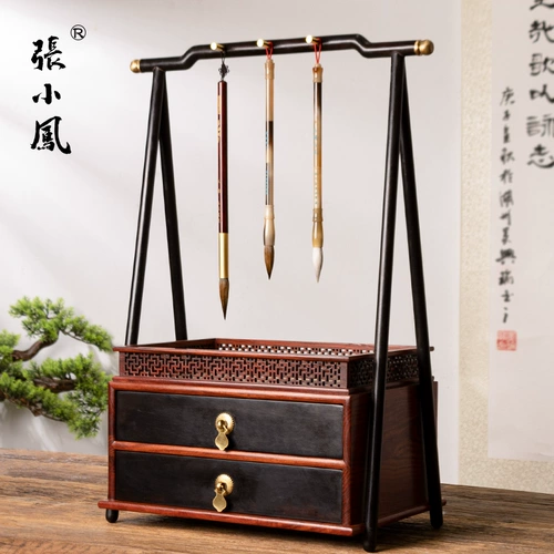 Ящик для хранения из сандалового дерева, подарочная коробка, универсальная деревянная кисть для письма, аксессуары, подарок на день рождения, китайский стиль