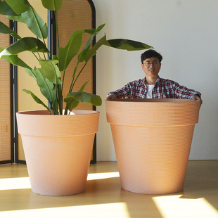 特大号塑料花盆简约彷陶土户外庭院种树景观园林装饰落地加厚耐用