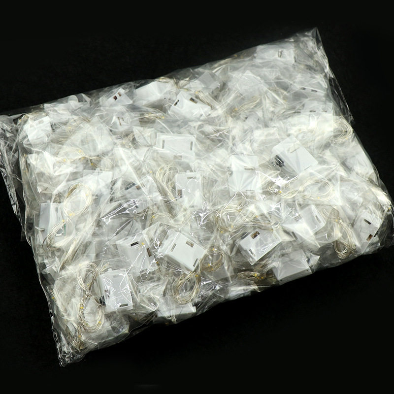 LED暖光灯串独立装100个/包厂家现货直销三档模式闪灯礼盒装饰灯
