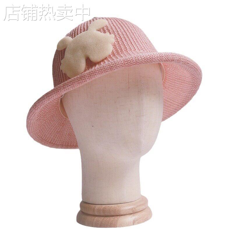 跨境新品儿童麻布头模帽架可扎针儿童头模帽撑帽子展示架头饰陈列